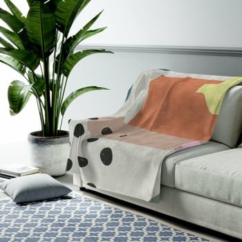 Abstract Vase Plush Throw