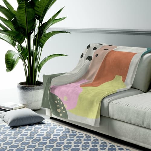 Abstract Vase Plush Throw - alternate view